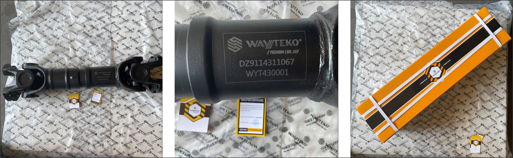 Вал карданный межосевой L=670 фланцы 180x4 WAYTEKO PREMIUM 